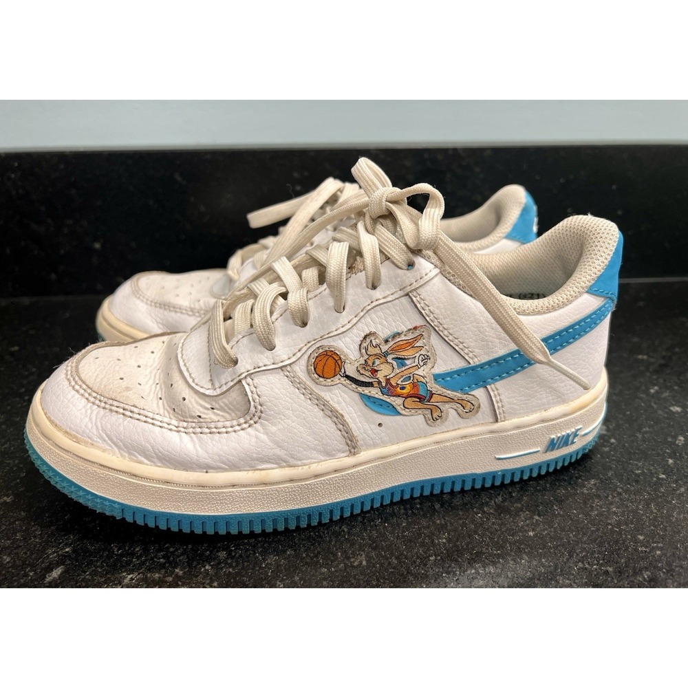 Nike Air Force 1‎ Space Jam Hare Bugs Bunny Lola Bunny Blue White Youth Size 2